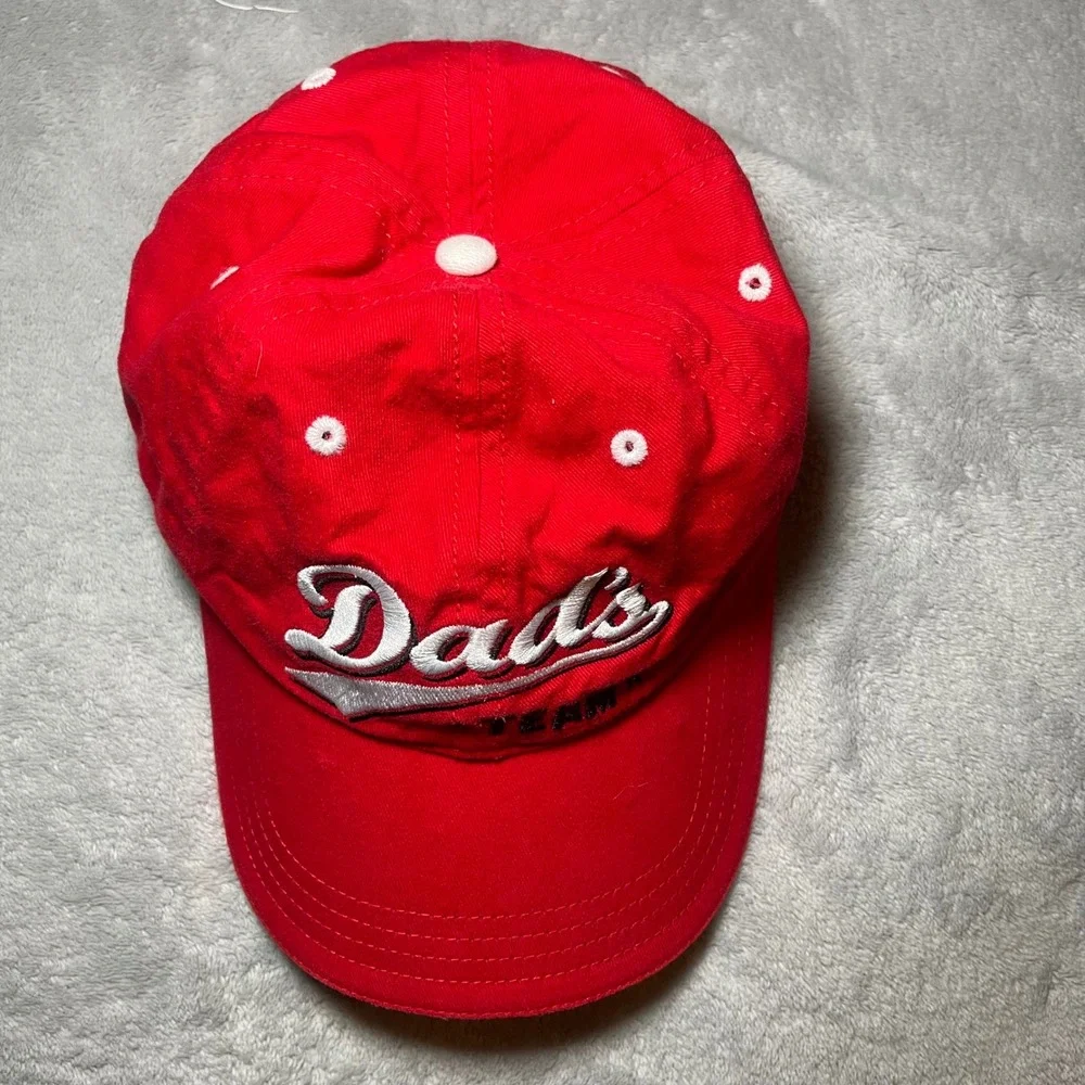 Sherry Resortwear Dads Team Baseball Hat Red‎ Cotton Adjustable Strapback Cap